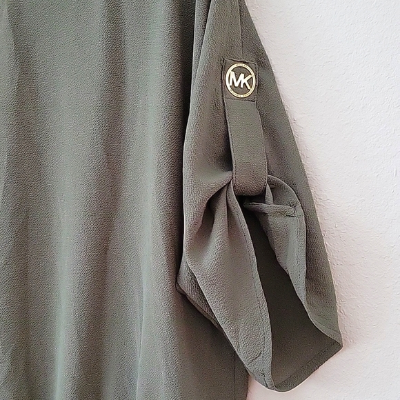 Michael Kors Army Green Blouse, Large, NWT - Picture 3 of 10